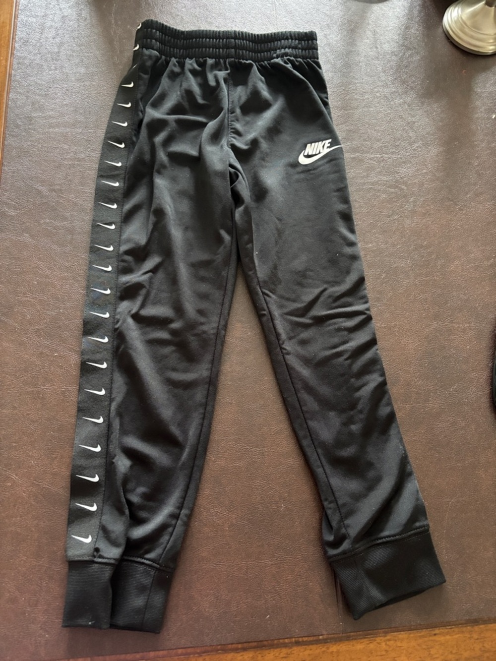 Nike Black Kids Logo Side-Strip Joggers